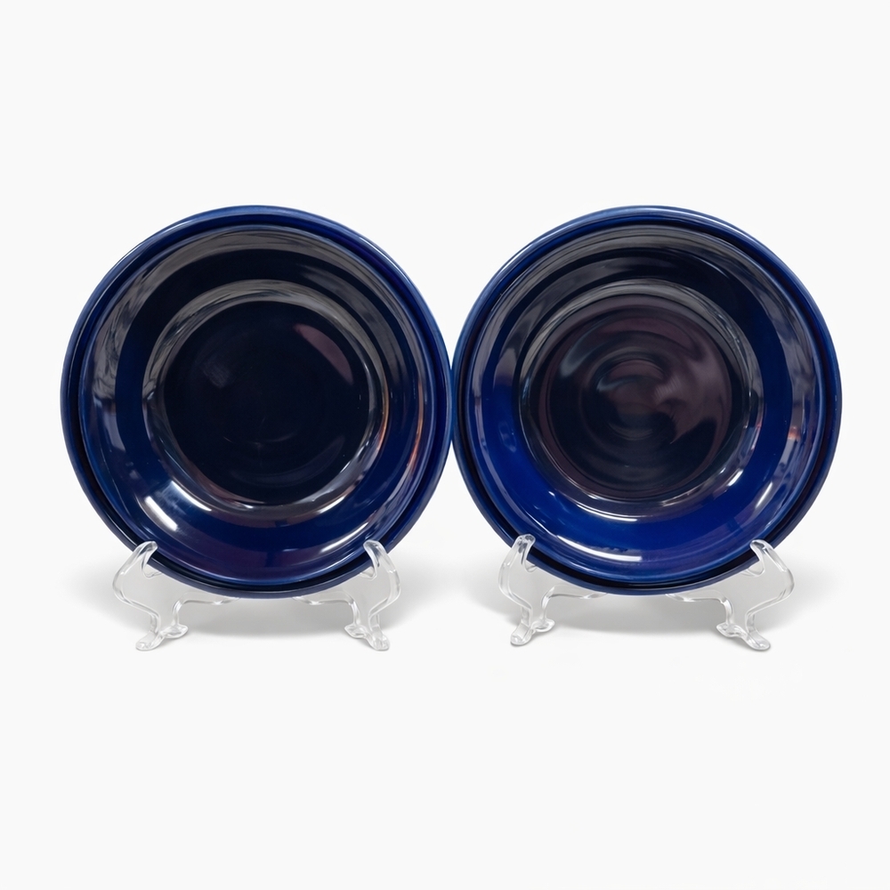2 Fiestaware Cobalt Fruit Bowls